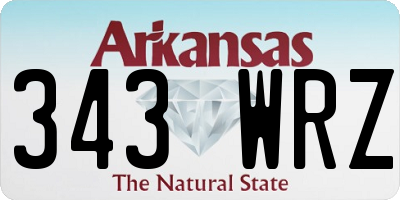 AR license plate 343WRZ
