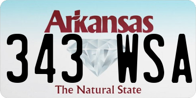 AR license plate 343WSA