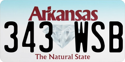 AR license plate 343WSB