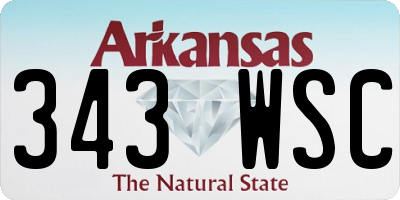 AR license plate 343WSC