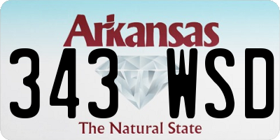 AR license plate 343WSD