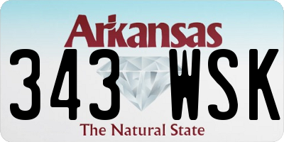 AR license plate 343WSK