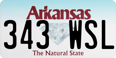 AR license plate 343WSL