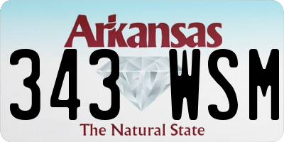 AR license plate 343WSM