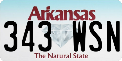 AR license plate 343WSN