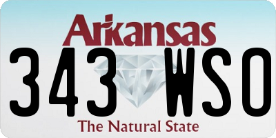 AR license plate 343WSO