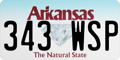 AR license plate 343WSP