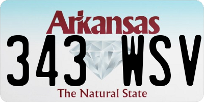 AR license plate 343WSV