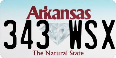 AR license plate 343WSX