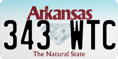 AR license plate 343WTC