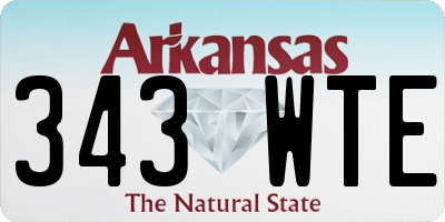 AR license plate 343WTE