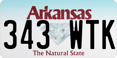 AR license plate 343WTK