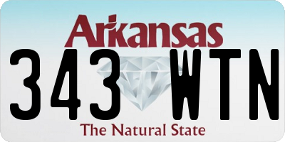 AR license plate 343WTN