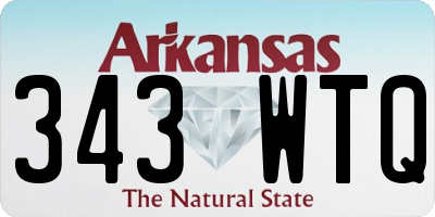 AR license plate 343WTQ