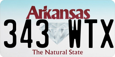 AR license plate 343WTX