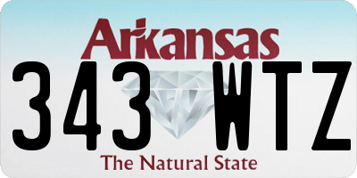 AR license plate 343WTZ