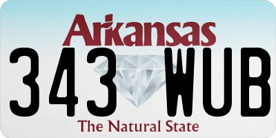 AR license plate 343WUB