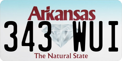 AR license plate 343WUI