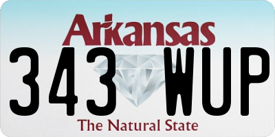 AR license plate 343WUP