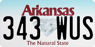 AR license plate 343WUS