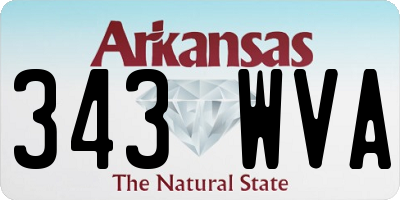 AR license plate 343WVA