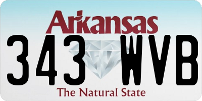 AR license plate 343WVB