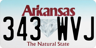 AR license plate 343WVJ