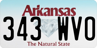 AR license plate 343WVO