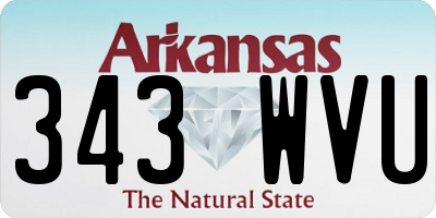 AR license plate 343WVU