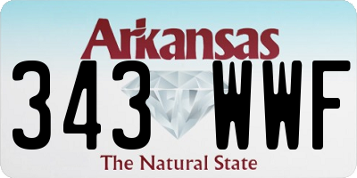 AR license plate 343WWF