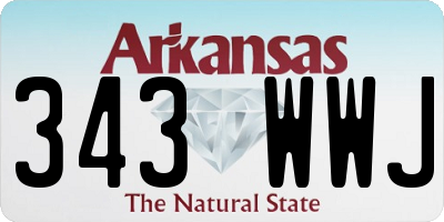 AR license plate 343WWJ