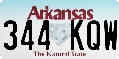 AR license plate 344KQW