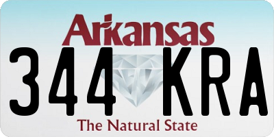 AR license plate 344KRA