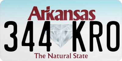 AR license plate 344KRO