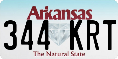 AR license plate 344KRT