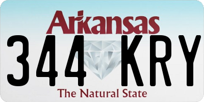 AR license plate 344KRY