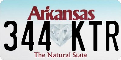 AR license plate 344KTR