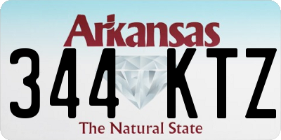 AR license plate 344KTZ