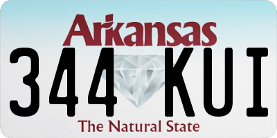 AR license plate 344KUI