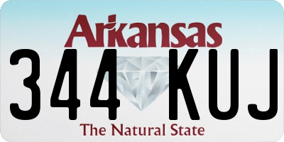 AR license plate 344KUJ