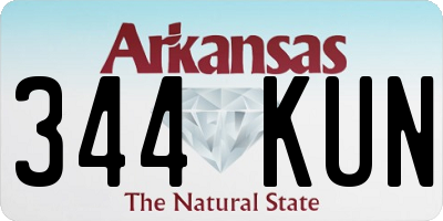 AR license plate 344KUN