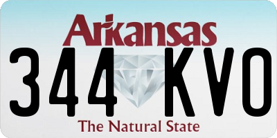 AR license plate 344KVO