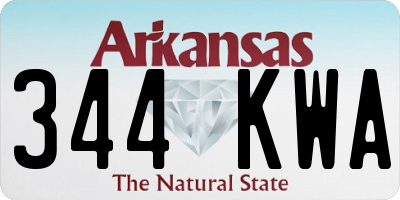 AR license plate 344KWA