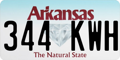 AR license plate 344KWH