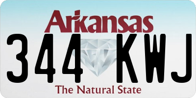 AR license plate 344KWJ