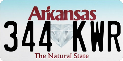 AR license plate 344KWR