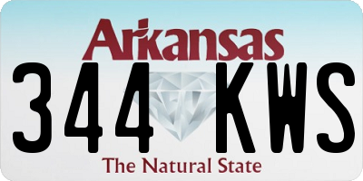 AR license plate 344KWS