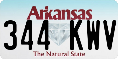 AR license plate 344KWV