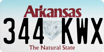 AR license plate 344KWX