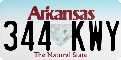 AR license plate 344KWY